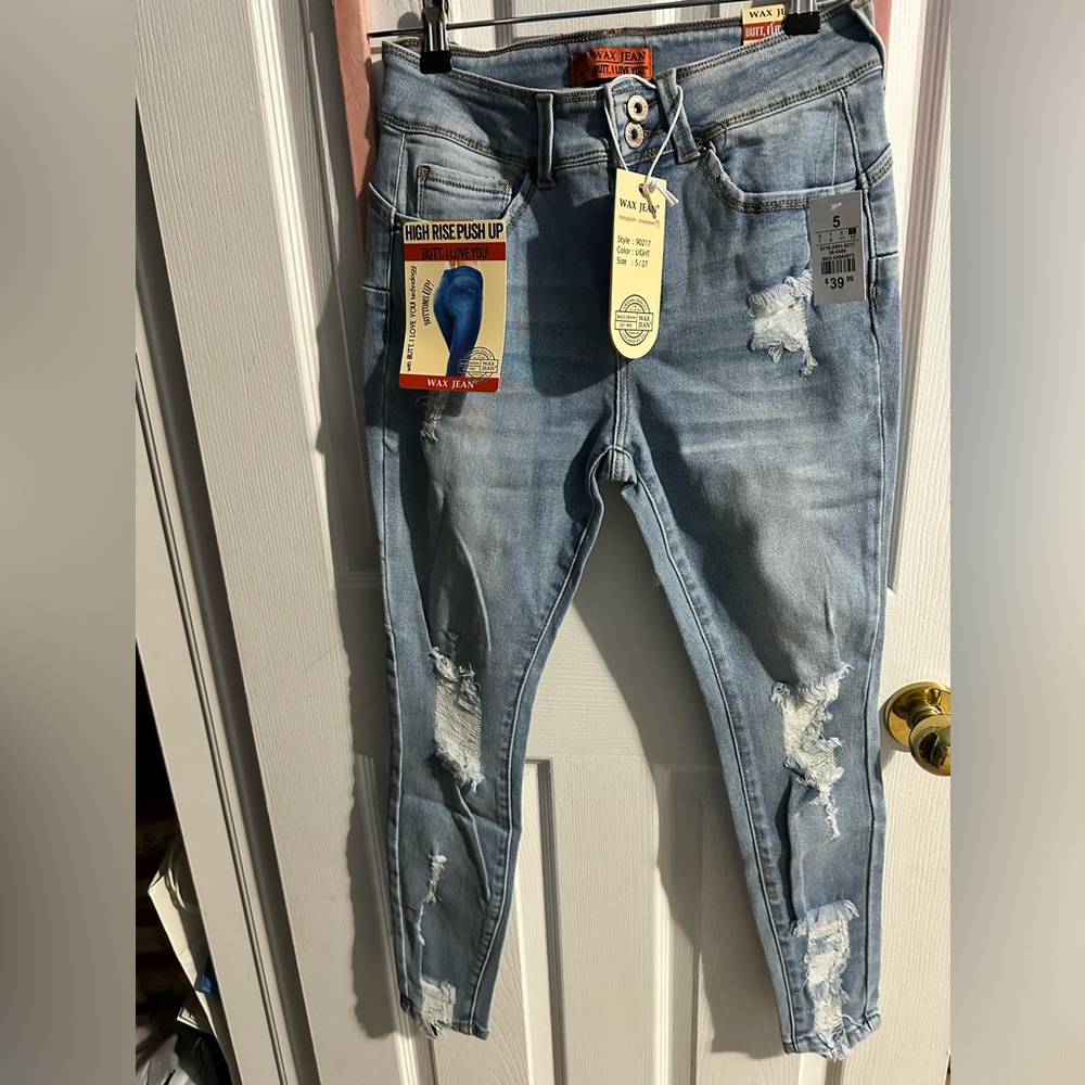 High rise push up wax jean 👖NWT